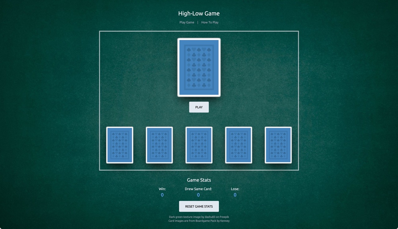 High-Low game